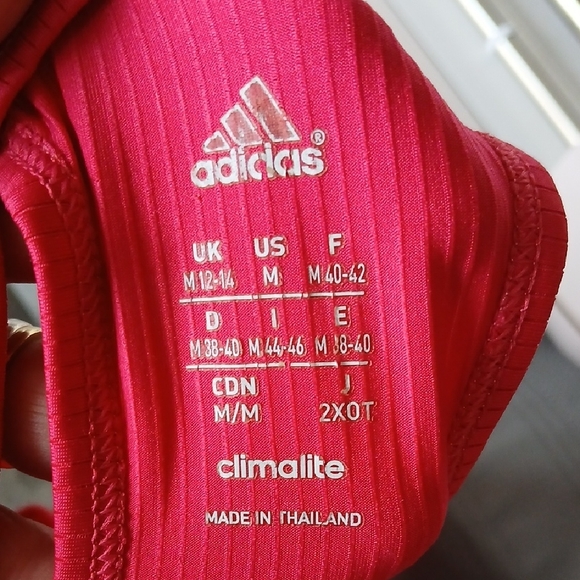 adidas Hot Pink Racerback Performance Tank - Picture 4 of 4